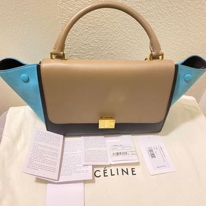 Authentic CELINE Trapeze Leather small Bag